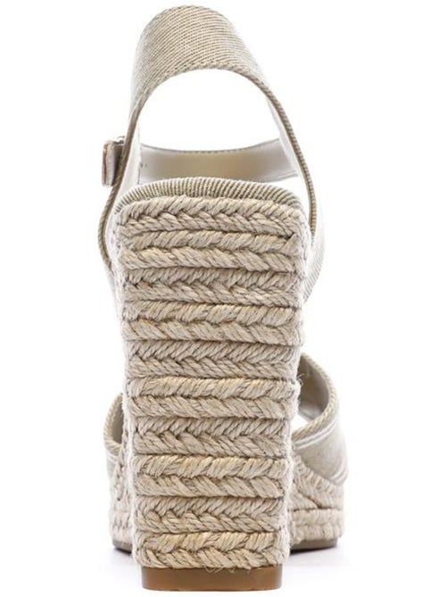 Tommy Hilfiger Dames Espadrilles met sleehak Beige - Kiabi Tommy Hilfiger Dames Espadrilles met sleehak Beige - Kiabi