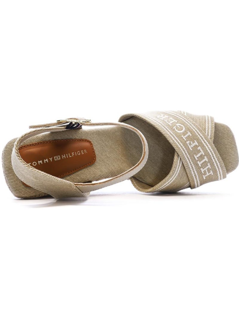 Tommy Hilfiger Dames Espadrilles met sleehak Beige Beige - Kiabi