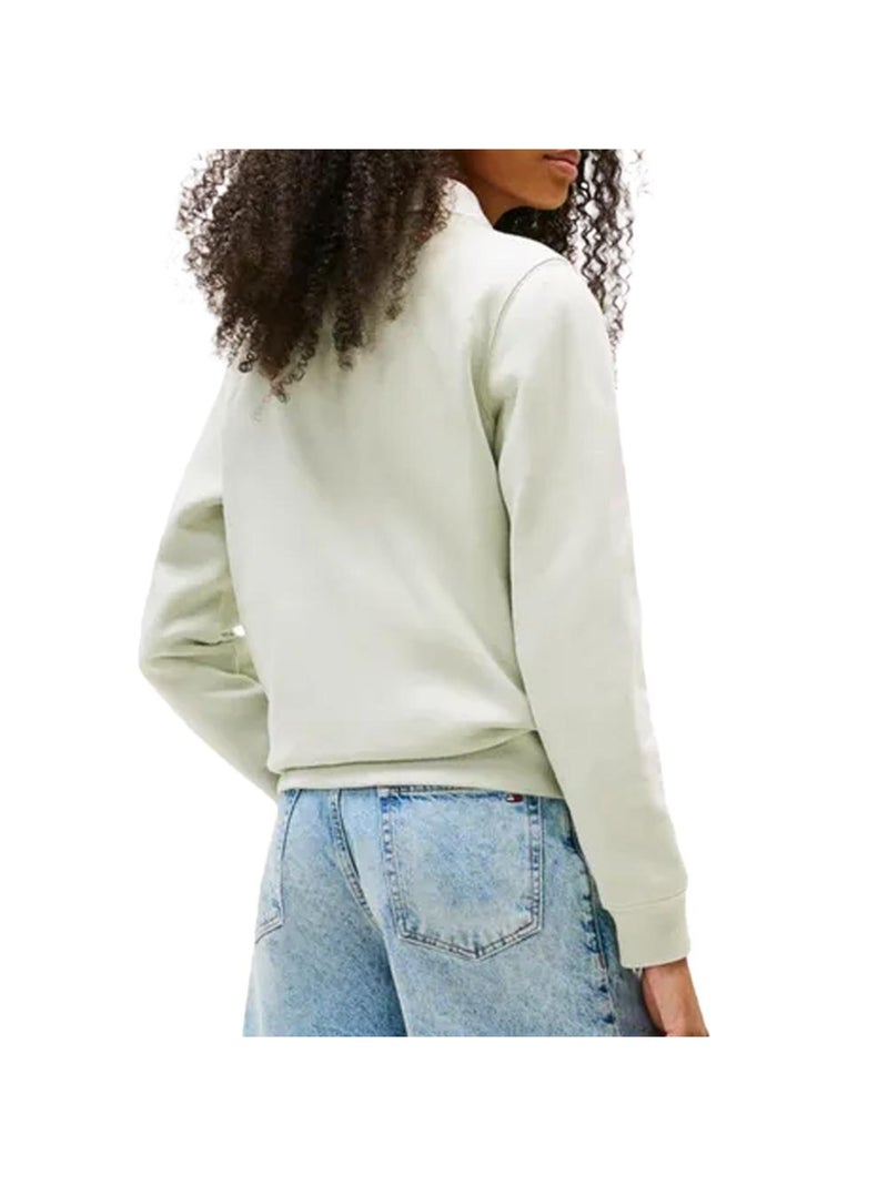 Tommy Hilfiger Dames Groene Flag Crew Sweatshirt Groen - Kiabi