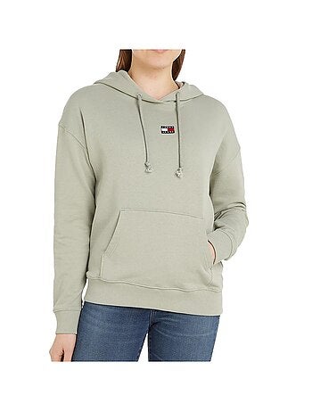 Tommy hilfiger dames hoodie groen met badge