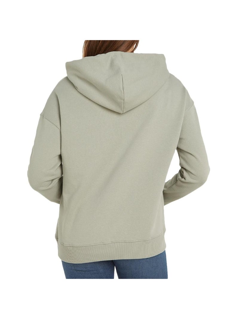 Tommy Hilfiger Dames Hoodie Groen met Badge Groen - Kiabi