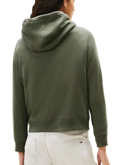 Tommy Hilfiger Dames Hoodie Lichtgroen met Vlaglogo - Kiabi Tommy Hilfiger Dames Hoodie Lichtgroen met Vlaglogo - Kiabi
