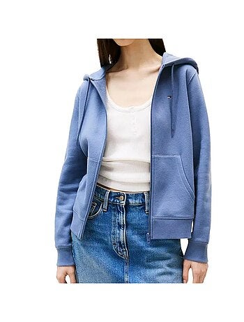 Tommy hilfiger dames hoodie met rits - blauw