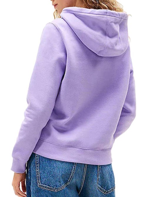 Tommy Hilfiger Dames Hoodie Paars met Vlaglogo - Kiabi Tommy Hilfiger Dames Hoodie Paars met Vlaglogo - Kiabi