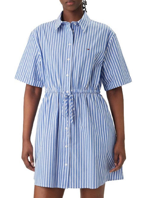 Tommy Hilfiger Dames Jurk Blauw/Wit Gestreep - Kiabi