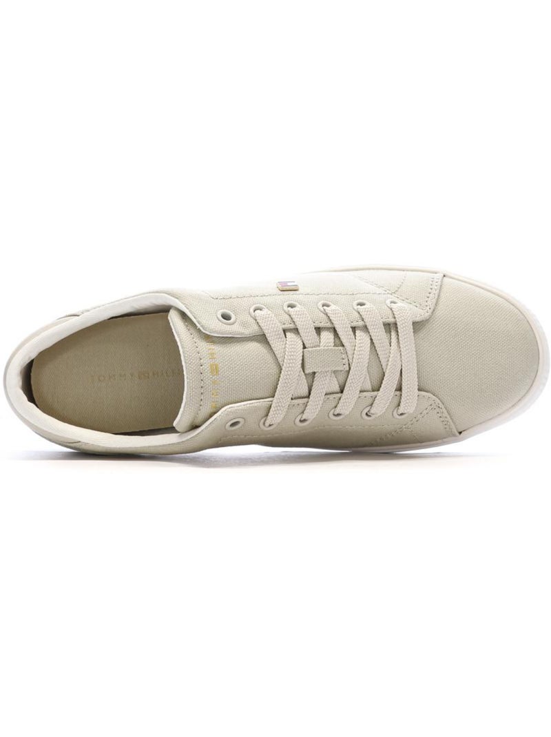 Tommy hilfiger dames lage sneakers beige Beige - Kiabi