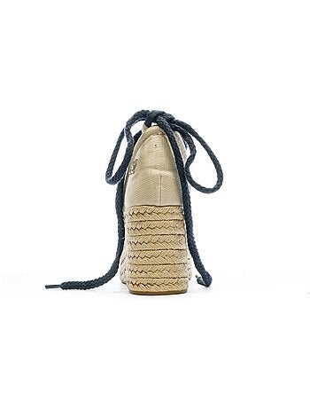 Tommy hilfiger dames marine linnen sleehak sandalen