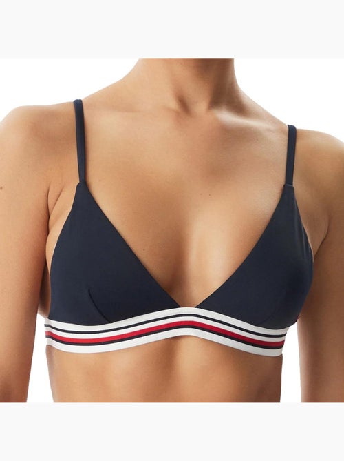 Tommy hilfiger dames marineblauwe triangel bikinitop - Kiabi Tommy hilfiger dames marineblauwe triangel bikinitop - Kiabi