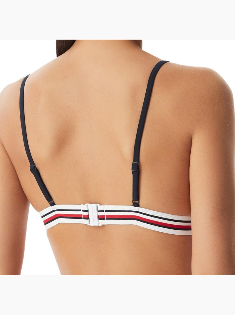 Tommy hilfiger dames marineblauwe triangel bikinitop Marineblauw - Kiabi