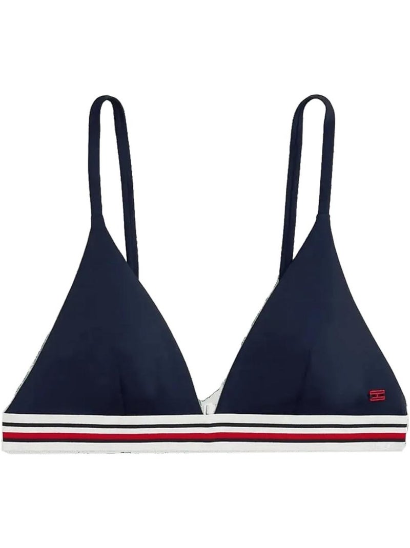 Tommy hilfiger dames marineblauwe triangel bikinitop Marineblauw - Kiabi