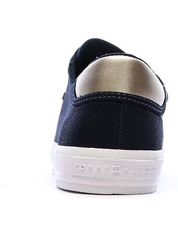 Tommy hilfiger dames marineblauwe vulc canvas vetersneakers