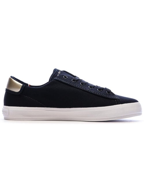 Tommy Hilfiger Dames Marineblauwe Vulc Canvas Vetersneakers - Kiabi Tommy Hilfiger Dames Marineblauwe Vulc Canvas Vetersneakers - Kiabi