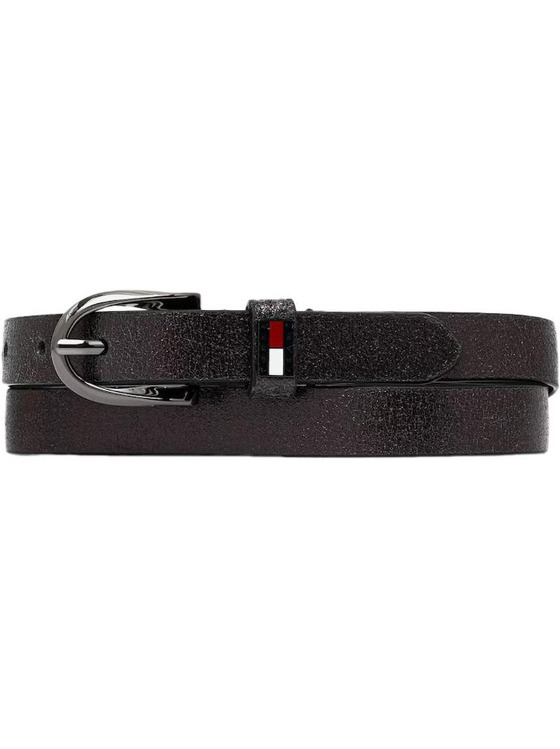Tommy Hilfiger Dames Metallic 2.0 Zwarte Riem Zwart - Kiabi