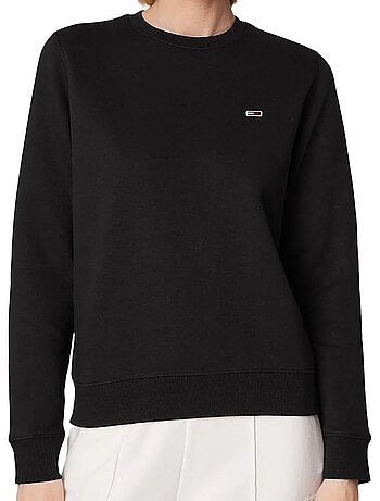 Tommy hilfiger dames regular fleece sweatshirt zwart