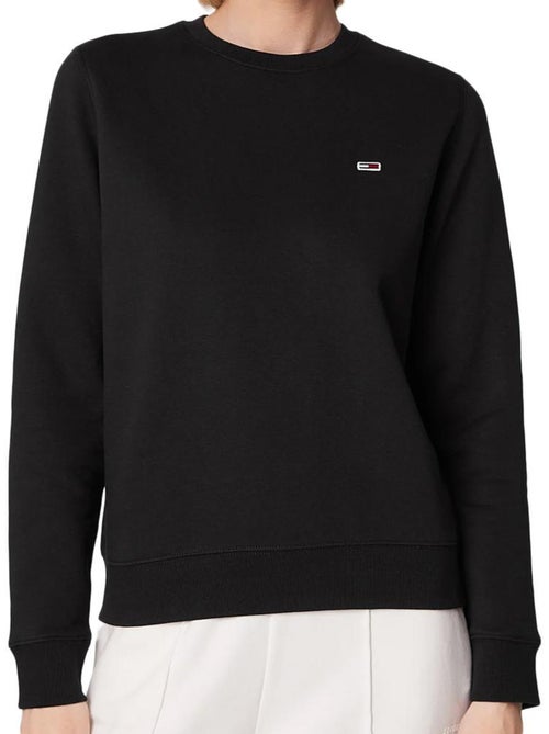 Tommy Hilfiger Dames Regular Fleece Sweatshirt Zwart - Kiabi Tommy Hilfiger Dames Regular Fleece Sweatshirt Zwart - Kiabi