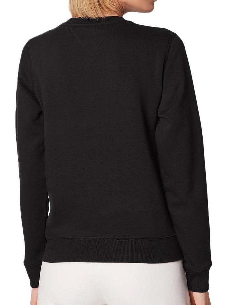 Tommy Hilfiger Dames Regular Fleece Sweatshirt Zwart Zwart - Kiabi