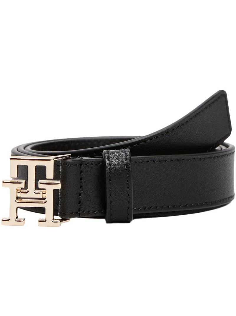 Tommy Hilfiger Dames Riem Zwart met TH Logo 2.5 cm Zwart - Kiabi