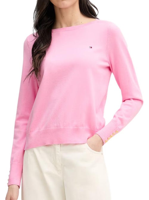 Tommy hilfiger dames roze trui van biologisch katoen - Kiabi Tommy hilfiger dames roze trui van biologisch katoen - Kiabi