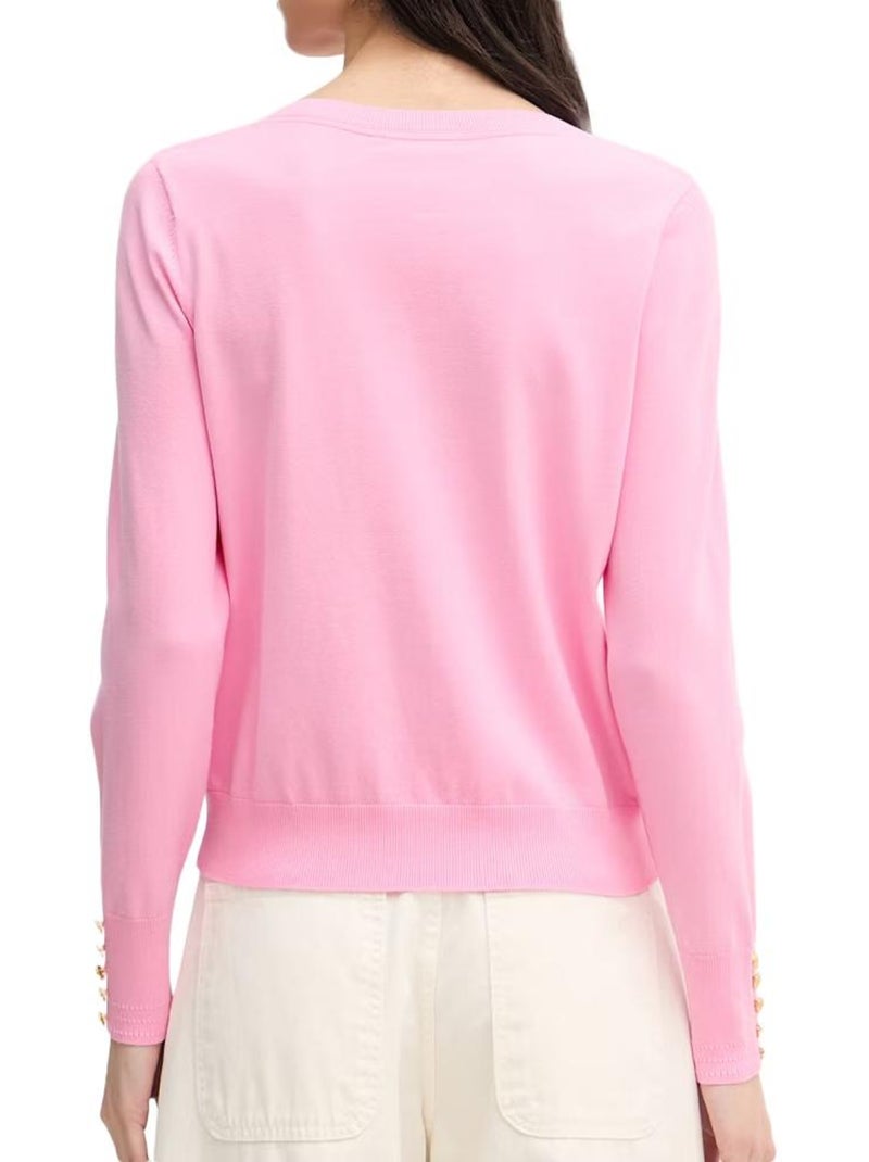 Tommy hilfiger dames roze trui van biologisch katoen Roze - Kiabi