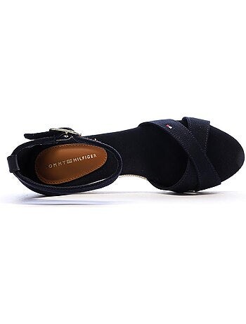 Tommy hilfiger flag criss-cross beige sandalen voor dames