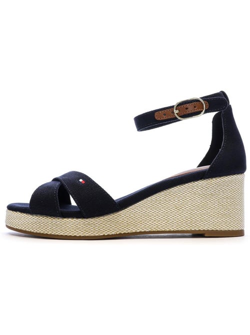 Tommy Hilfiger Dames Sandalen Marineblauw met Gekruiste Bandjes - Kiabi Tommy Hilfiger Dames Sandalen Marineblauw met Gekruiste Bandjes - Kiabi