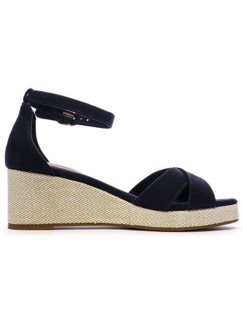 Tommy Hilfiger Dames Sandalen Marineblauw met Gekruiste Bandjes - Kiabi Tommy Hilfiger Dames Sandalen Marineblauw met Gekruiste Bandjes - Kiabi