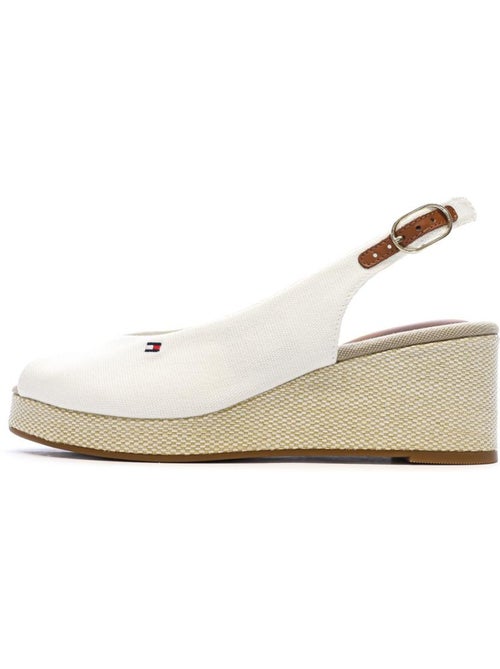 Tommy Hilfiger Dames Sandalen Wit met Vlaglogo - Kiabi Tommy Hilfiger Dames Sandalen Wit met Vlaglogo - Kiabi