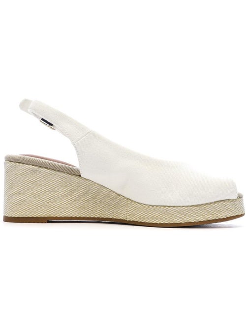 Tommy Hilfiger Dames Sandalen Wit met Vlaglogo - Kiabi Tommy Hilfiger Dames Sandalen Wit met Vlaglogo - Kiabi