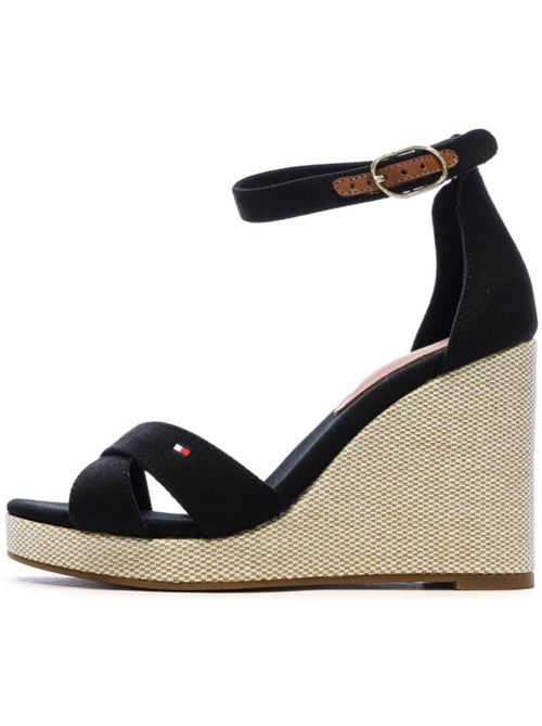 Tommy Hilfiger Dames Sandalen Zwart met Vlagdetail - Kiabi Tommy Hilfiger Dames Sandalen Zwart met Vlagdetail - Kiabi
