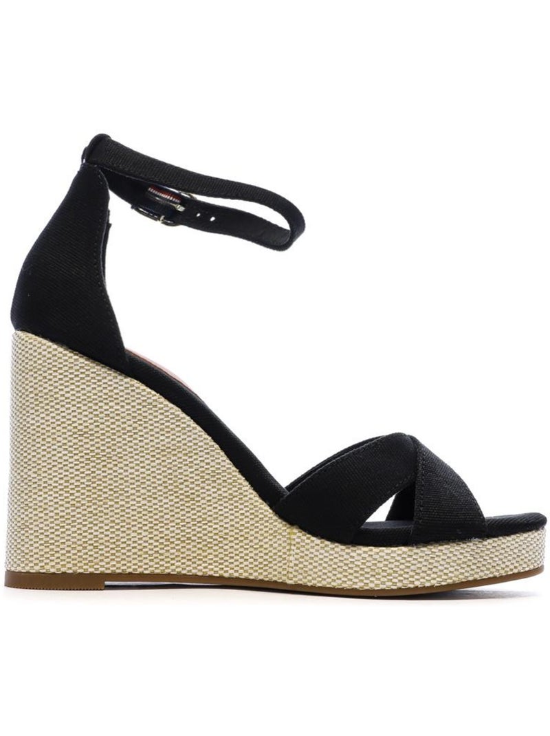 Tommy Hilfiger Dames Sandalen Zwart met Vlagdetail Zwart - Kiabi