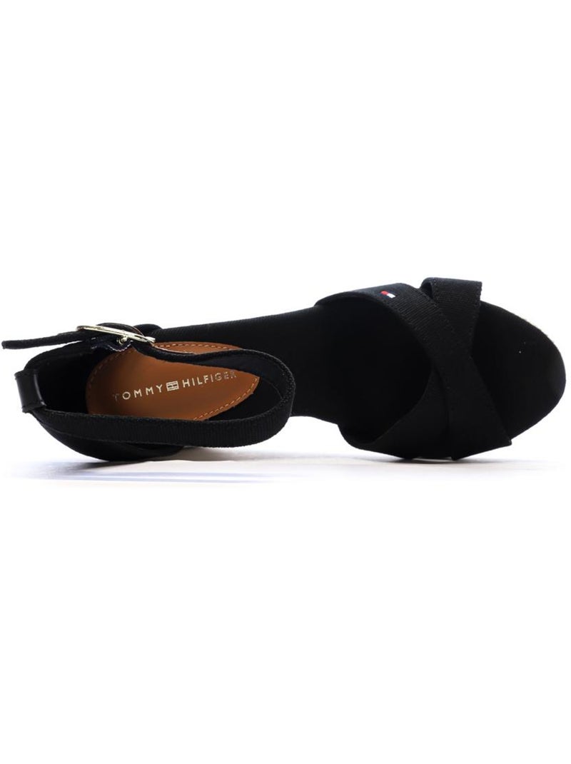 Tommy Hilfiger Dames Sandalen Zwart met Vlagdetail Zwart - Kiabi