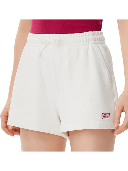 Tommy Hilfiger Dames Short Ecru met Scriptlogo - Kiabi Tommy Hilfiger Dames Short Ecru met Scriptlogo - Kiabi