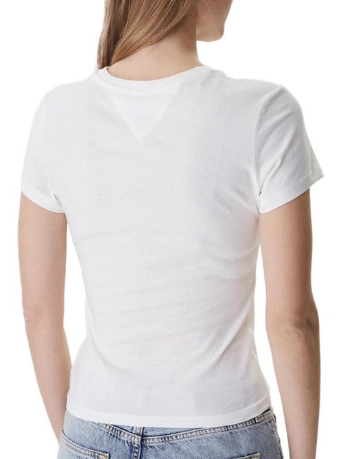 Tommy hilfiger dames slim fit t-shirt wit - Kiabi Tommy hilfiger dames slim fit t-shirt wit - Kiabi