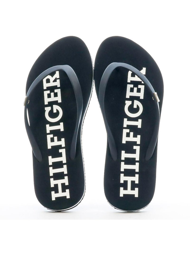 Tommy Hilfiger Dames Strand Slippers met Bandje Marineblauw - Kiabi