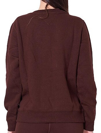 Tommy hilfiger dames beige sweatshirt met vlaglogo