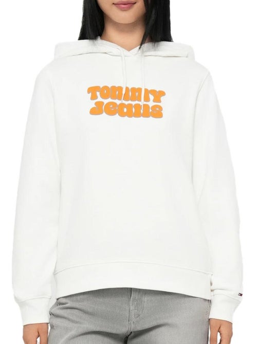 Tommy Hilfiger Dames Sweatshirt Ecru met Logo - Kiabi Tommy Hilfiger Dames Sweatshirt Ecru met Logo - Kiabi