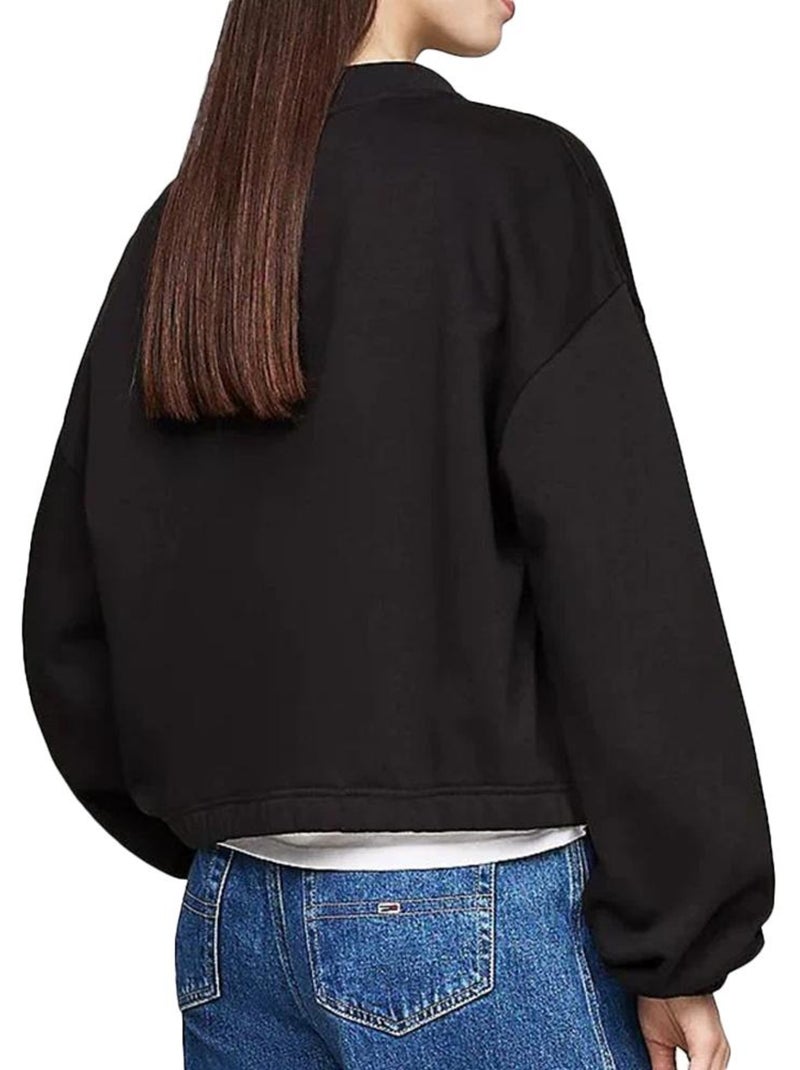 Tommy Hilfiger Dames Sweatshirt met 1/4 Rits - Zwart Zwart - Kiabi