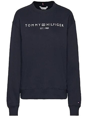 Tommy hilfiger dames sweatshirt met corp logo - marineblauw