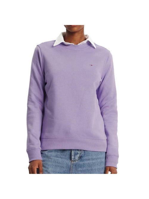 Tommy Hilfiger Dames Sweatshirt Paars met Vlaglogo - Kiabi Tommy Hilfiger Dames Sweatshirt Paars met Vlaglogo - Kiabi