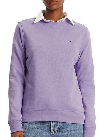 Tommy hilfiger dames beige sweatshirt met vlaglogo