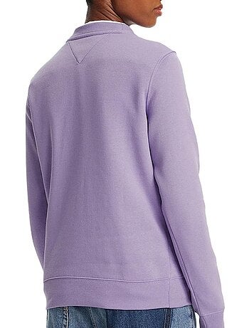 Tommy hilfiger dames beige sweatshirt met vlaglogo