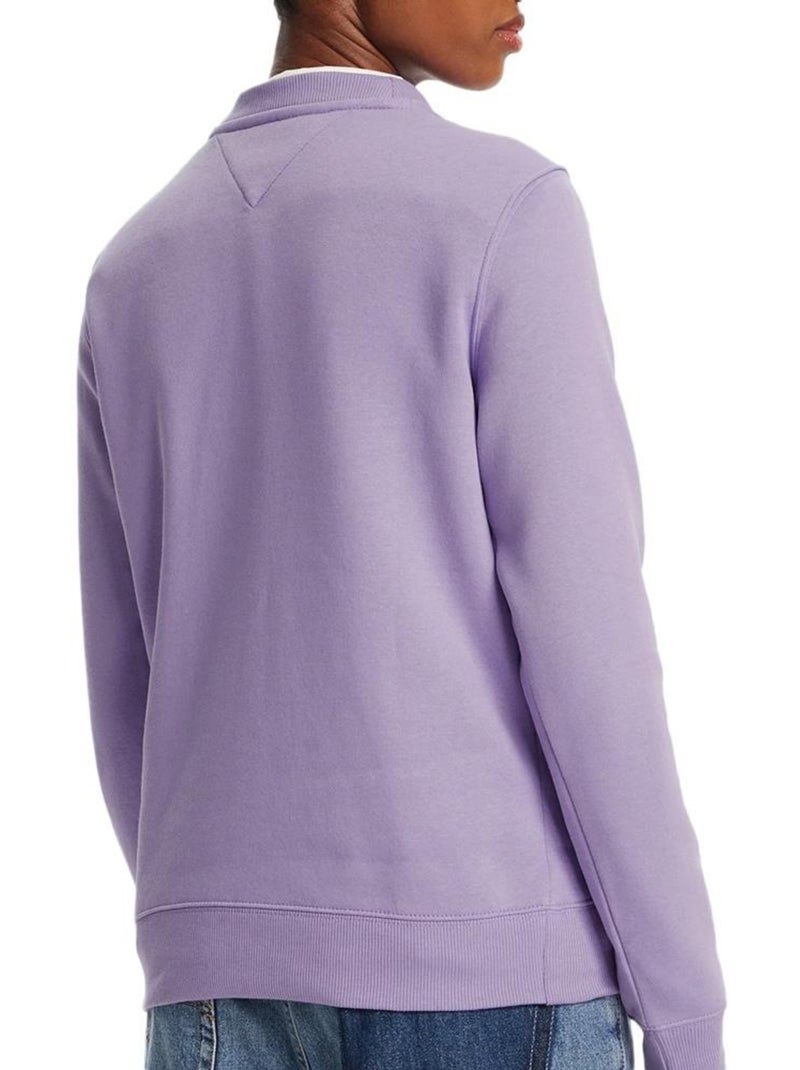 Tommy hilfiger dames sweatshirt violet vlag crew dw0dw19959 Paars - Kiabi