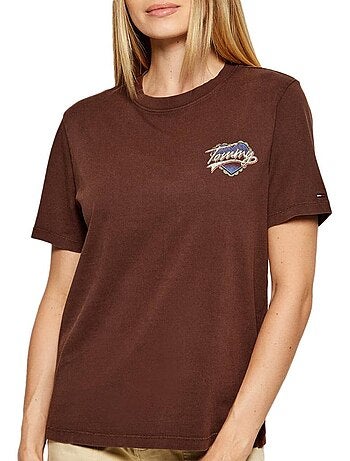 Tommy hilfiger dames t-shirt roze dw0dw21524