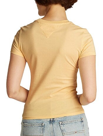 Tommy hilfiger dames t-shirt geel night navy