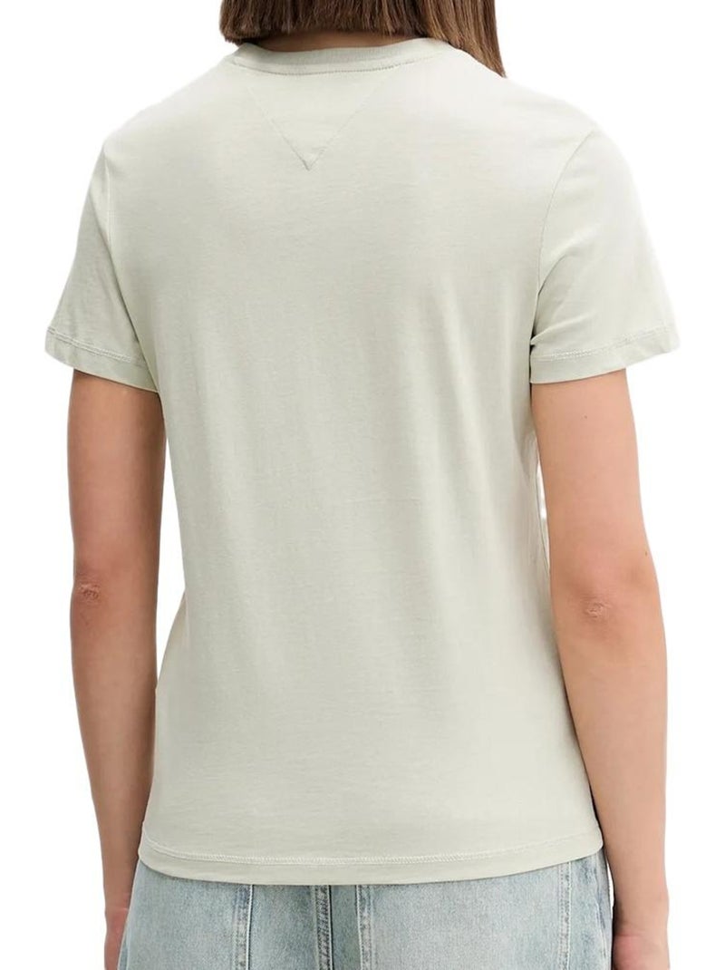 Tommy Hilfiger Dames T-shirt Groen Linear Groen - Kiabi