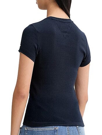 Tommy hilfiger dames t-shirt beige dw0dw21838
