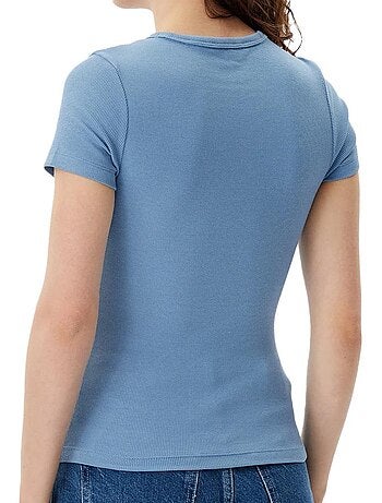 Tommy hilfiger dames t-shirt met roze badge