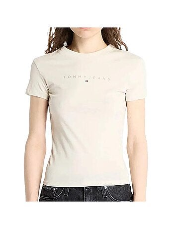 Tommy hilfiger dames t-shirt geel night navy