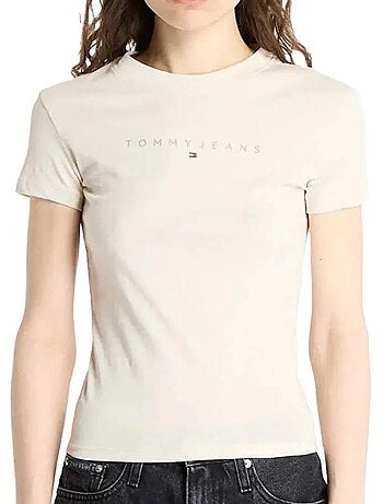 Tommy hilfiger dames t-shirt geel night navy