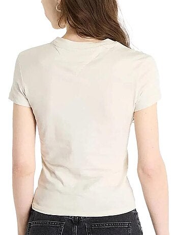 Tommy hilfiger dames t-shirt geel night navy